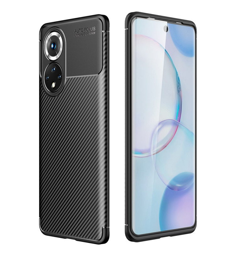 iPaky Carbon силиконов кейс калъф за Huawei Nova 9 Цвят Черен