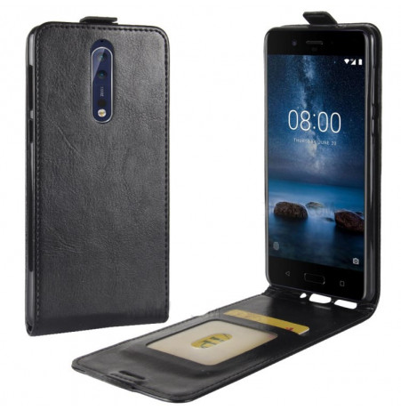 14124 - MadPhone Flip кожен калъф за Nokia 8