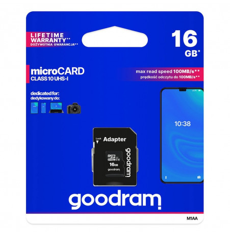 18305 - Goodram Microcard micro SD XC UHS-I class 10 - 16GB