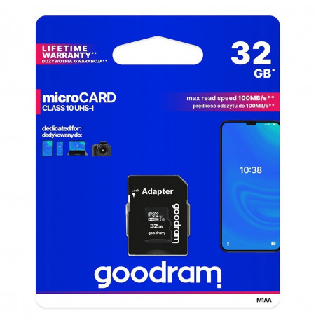 18315 - Goodram Microcard micro SD XC UHS-I class 10 - 32GB