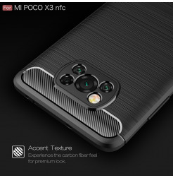 19791 - MadPhone Carbon силиконов кейс за Xiaomi Poco X3 NFC / Poco X3 Pro