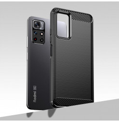 28622 - MadPhone Carbon силиконов кейс за Xiaomi Poco M4 Pro 5G / Redmi Note 11S 5G
