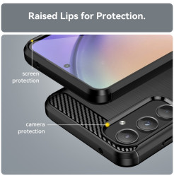 41748 - MadPhone Carbon силиконов кейс за Samsung Galaxy A55 5G