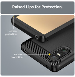 44150 - MadPhone Carbon силиконов кейс за Sony Xperia 10 VI