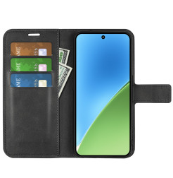 48808 - MadPhone Wallet кожен калъф за Xiaomi 15