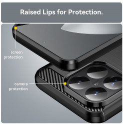51318 - MadPhone Carbon силиконов кейс за Xiaomi 15T Pro
