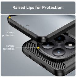 51746 - MadPhone Carbon силиконов кейс за Xiaomi Redmi Note 15 Pro+ Plus 5G