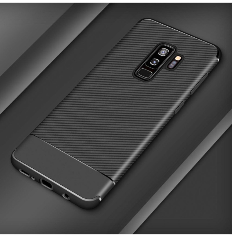 5662 - iPaky Carbon силиконов кейс калъф за Samsung Galaxy S9+ Plus