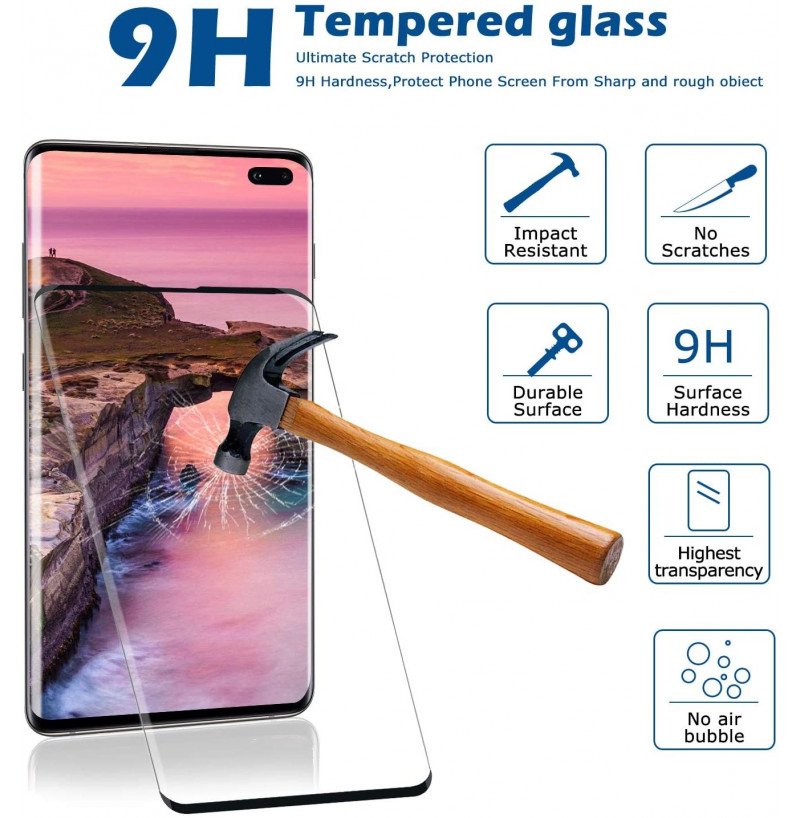 7174 - 5D стъклен протектор за Samsung Galaxy S10+ Plus